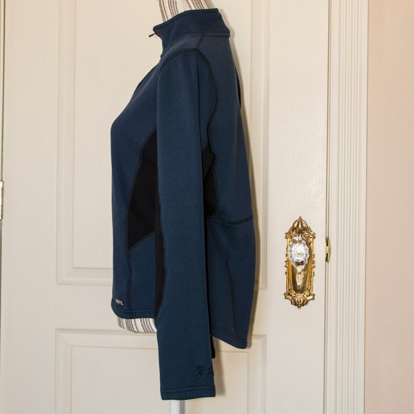 Kerrits Fleece Half Zip Riding Top M Admiral Blue - Picture 9 of 10